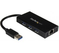 HUB USB StarTech 3 porty USB 3.0 + Ethernet (ST3300GU3B)