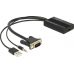 Delock D-Sub (VGA) - HDMI + USB-A + MiniJack 3.5mm 0.2m (62597)