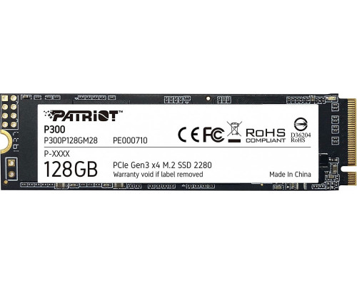 SSD Patriot P300 128GB M.2 2280 PCI-E x4 Gen3 NVMe (P300P128GM28)