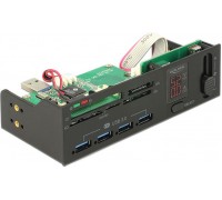 Delock Reader 5.25 "5 Slots + 4 Port USB 3.0 Hub Black (91494)