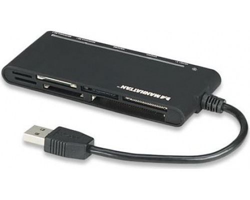 Manhattan 62-in-1 Reader, USB 3.0 External, Black (101653)