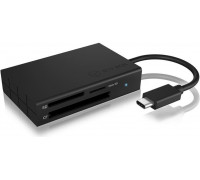RaidSonic IcyBox Reader External USB 3.0 Type-C, CF, SD, microSD Multi Memory Card Reader (IB-CR401-C3)