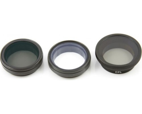 Xrec Filter Set 4in1 / Polarizing Cpl / Nd4 / Uv For Gopro Hero 4 3+ 3 / + Cover