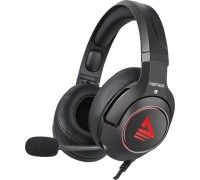 Savio Vertigo 7.1 virtual surround headphones in black and red