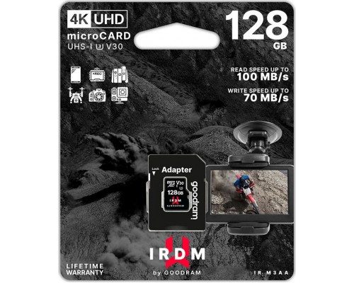GoodRam IRDM MicroSDXC card 64 GB Class 10 UHS-I / U3 V30 (IR-M3AA-0640R12)