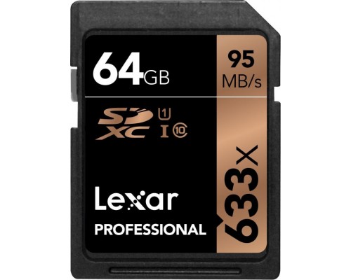 Lexar Pro SDXC 64 GB Class 10 UHS-I / U3 V30 Card (LSD64GCB1NL633)