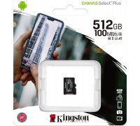 Kingston Canvas Select Plus MicroSD 512 GB Class 10 UHS-I / U3 A1 V30 (SDCS2 / 512GBSP) card