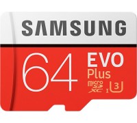 Samsung Evo Plus MicroSDXC 64 GB Class 10 UHS-I / U3 card (MB-MC64GA / EU)