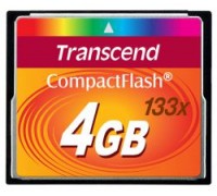 Transcend 133x Compact Flash 4GB card (TS4GCF133)