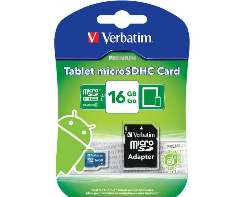 Verbatim MicroSDHC 64 GB Class 10 UHS-I / U1 Card (44084)