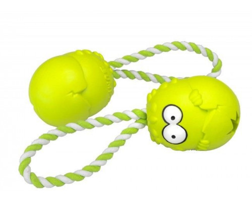 Suņu rotaļlieta EBI Coockoo Bumpies toy + Green Rope M 7-16kg 8.5x6.8x5.8cm