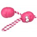 Suņu rotaļlieta EBI Coockoo Toy Bumpies + Rope Pink Strawberry M 7-16kg 8.5x6.8x5.8cm