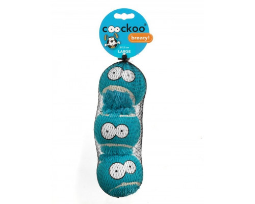 Suņu rotaļlieta EBI Coockoo Breezy Blue Balls Toy L 3pcs. 7.6cm