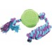 Игрушка для собаки Zolux Rubber ball with a rope 7.5 cm