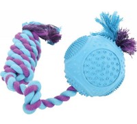 Игрушка для собаки Zolux Rubber ball with a rope 7.5 cm