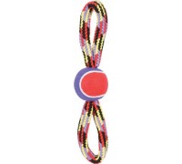 Suņu rotaļlieta Zolux Rope with a tennis ball, figure eight 36 cm