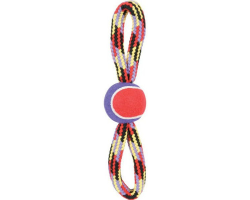 Suņu rotaļlieta Zolux Rope with a tennis ball, figure eight 36 cm