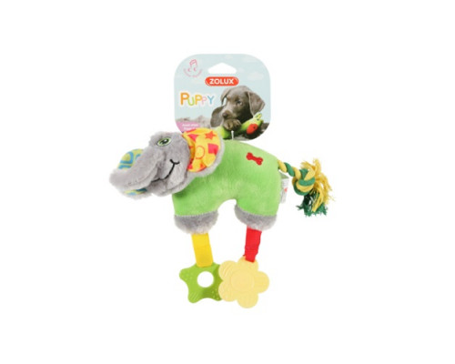 Suņu rotaļlieta Zolux Puppy - Green Elephant 27.5x8x20 cm