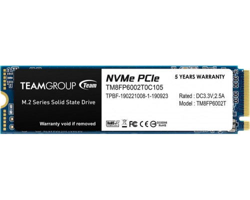 SSD TeamGroup MP33 2TB M.2 2280 PCI-E x4 Gen3 NVMe (TM8FP6002T0C101)