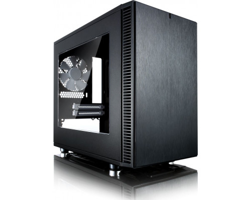 Fractal Design Nano S Mini-Tower housing, Black, Window (FD-CA-DEF-NANO-S-BK-W)