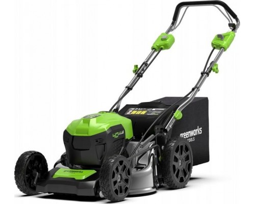 Greenworks 40V 46cm Cordless Lawn Mower Kit, Charger + 1 x 4Ah Battery (GD40LM46SPK4)
