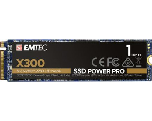 SSD Emtec X300 Power Pro 1TB M.2 2280 PCI-E x4 Gen3 NVMe (ECSSD1TX300)
