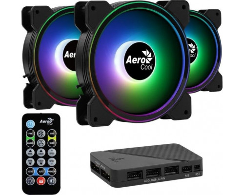 Aerocool Saturn 12F ARGB Pro 3-pack + Hub (AEROPGSSATURN12F-A-P)
